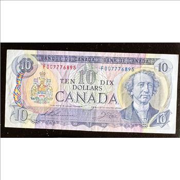 1971 SERIES CANADA $10 DOLLAR CURRENCY UNC CRISP IN A SLEVE