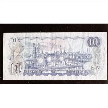1971 SERIES CANADA $10 DOLLAR CURRENCY UNC CRISP IN A SLEVE