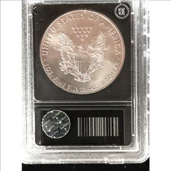 2020 AMERICAN EAGLE SILVER DOLLAR BRILLIANT UNCIRCULATED GRADED IN SLAB 1OZ FINE SILVER