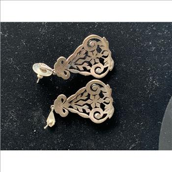 STERLING SILVER JEWELRY, EARRINGS, COUPLE OF STONES MISSING