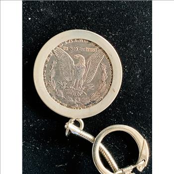 1882-S MORGAN SILVER DOLLAR IN KEY CHAIN HOLDER