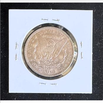 1885-O SILVER MORGAN DOLLAR COIN, GEM NICELY TONNED