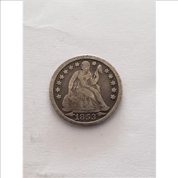 1853 Seated Dime W/Arrows