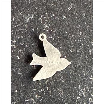 .925 STERLING SILVER VINTAGE SIGNED COLORIZED BLUEBIRD OF HAPPINESS CHARM