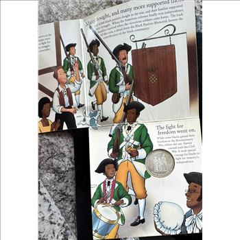 BLACK REVOLUTIONARY WAR PATRIOTS COMMEMORATIVE UNC SILVER $1 DOLLAR COIN, ORIG US MINT SEALED PKG, COA