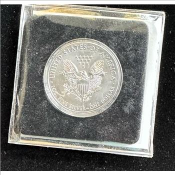 2016 .999 1OZ SILVER AMERICAN EAGLE ONE DOLLAR, BRILLIANT UNCIRCULATED IN PKG WITH COA