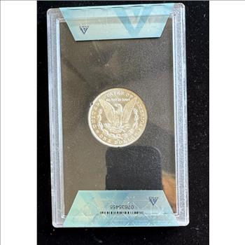1882-CC MORGAN SILVER $1 DOLLAR COIN, ANACS GRADED VAM-3A MS-63, IN ORIGINAL HARD CASE