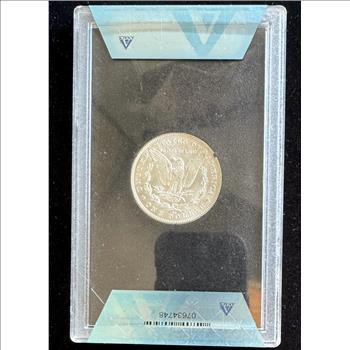 1882-CC MORGAN SILVER $1 DOLLAR COIN, ANACS GRADED VAM-3B MS-63, IN ORIGINAL HARD CASE