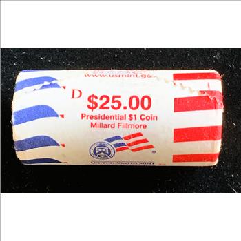 $1 DOLLAR PRESIDENTIAL GOLDEN DOLLAR  COIN COLLECTION ORIGINAL U.S. MINT ROLL BRILLIANT UNCIRCULATED SERIES