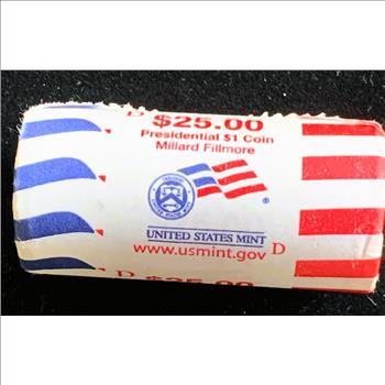 $1 DOLLAR PRESIDENTIAL GOLDEN DOLLAR  COIN COLLECTION ORIGINAL U.S. MINT ROLL BRILLIANT UNCIRCULATED SERIES