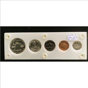 1960 U S PROOF SILVER SET, GEM COINS, MIRROR SHINE IN ORIG US MINT CASE