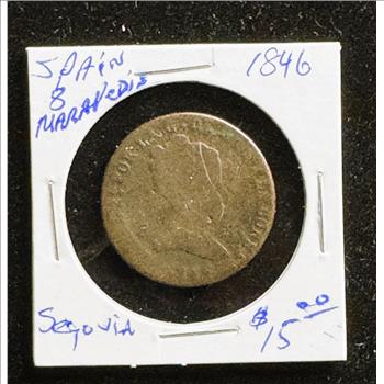 1846 SPAIN 8 MARAVEDIS 180 YEAR OLD COIN