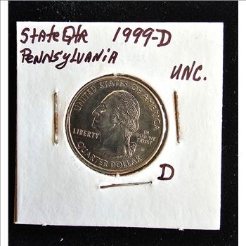 1999 D  Uncirculated Pennsylvania State Quarter