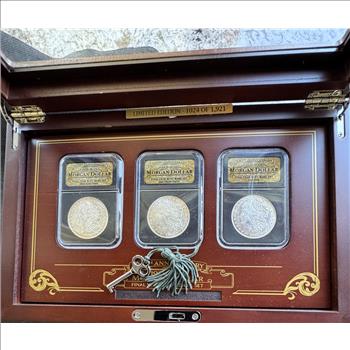 MORGAN DOLLARS RARE COMPLETE FINAL YEAR MINT MARK SET LIMITED EDITION (SEE DESCRIPTION) GEM PKG AND CASE