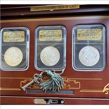MORGAN DOLLARS RARE COMPLETE FINAL YEAR MINT MARK SET LIMITED EDITION (SEE DESCRIPTION) GEM PKG AND CASE