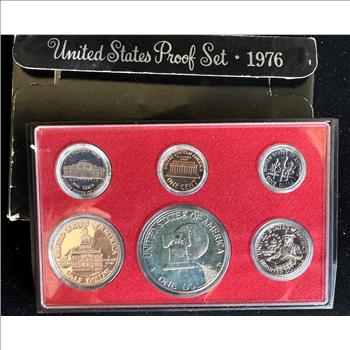1776-1976 U.S. MINT 6 UNBLEMISHED GEM COIN PROOF SET, ORIGINAL SEALED OGP