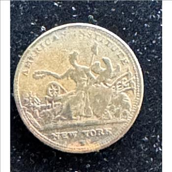 1836 NEW YORK HARD TIMES TOKEN, AMERICAN INSTITUTE, R&W ROBINSON