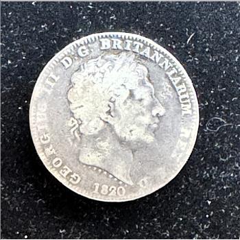 1820 LX .925 SILVER GREAT BRITAIN CROWN, GEORGE III VERY GOOD
