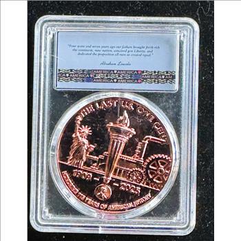 1909-2025 THE FINAL PENNY, FINAL ISSUE PHILADELPHIA, (3-D) BRIGHT LUSTER SHINY MS-70 IN THE SLAB
