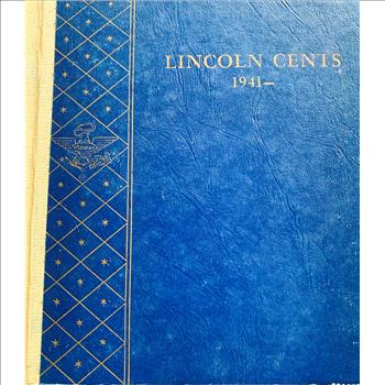 LINCOLN HEAD CENT COIN COLLECTION, 1941 BOOK ALMOST COMPLETE WITH EXTRA  PENNIES