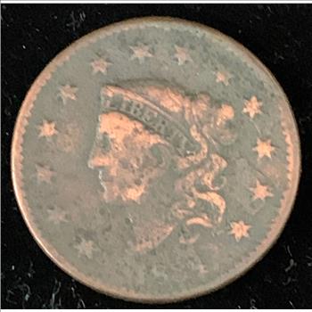 1834 VINTAGE COPPER US LARGE ONE CENT