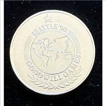 1990 SEATTLE GOODWILL GAMES COIN, 1oz ,999 FINE SILVER PROOF