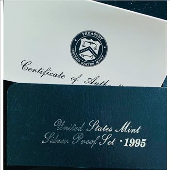 1995-S SILVER US MINT PROOF COIN SET, IN ORIGINAL MINT CASE, PKG, WITH COA, HIGHLY SOUGHT AFTER