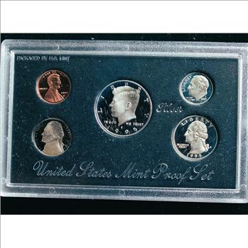 1995-S SILVER US MINT PROOF COIN SET, IN ORIGINAL MINT CASE, PKG, WITH COA, HIGHLY SOUGHT AFTER