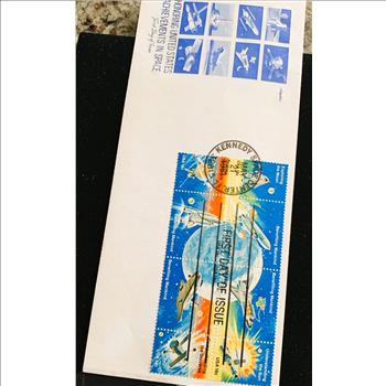 KENNEDY SPACE CENTER FIRST DAY OF ISSUE , HONORING STAMP