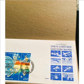 KENNEDY SPACE CENTER FIRST DAY OF ISSUE , HONORING STAMP