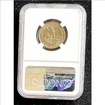 1966 25C COIN, NGC GRADED MS-65 IN THE SLAB