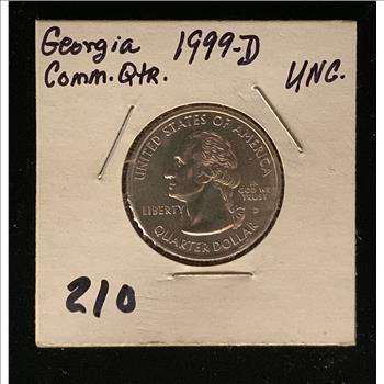 GEORGIA STATE COMMEMORATIVE QUARTER UNCIRCULATED 1999-D