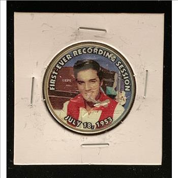 ELVIS FIRST EVER RECORDING SESSION COLORIZED KENNEDY HALF DOLLAR