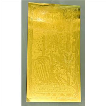 GOLD, WASHINGTON D.C. 1 GOLDBACK (EXTREMELY LIMITED EDITION), 1/1000 TROY OZ 24k GOLD FOIL, CAN BE USED AS LEGAL TENDER, HARD TO PHOTO