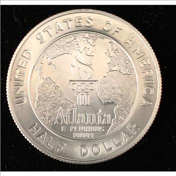 1995 ATLANTA OLYMPICS PROOF HALF DOLLAR BASEBALL