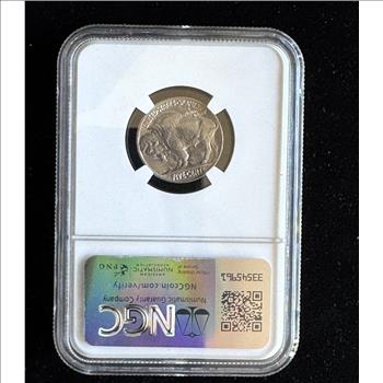 1937 5C INDIAN HEAD NICKEL, NGC GRADED MS-63 COIN IN THE SLAB