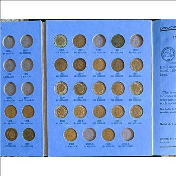 1856-1909 INDIAN HEAD CENT INCOMPLETE (28) COIN SET IN A WHITMAN BOOK