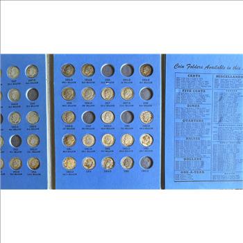 1946- ROOSEVELT SILVER DIME (41) COIN INCOMPLETE IN A WHITMAN COLLECTION BOOK