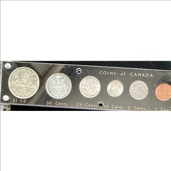 1959 SILVER 6 COIN SET, QUALITY COINS OF CANADA BU IN A HARD CASE