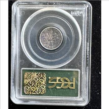 1957 SILVER DIME, PCGS GRADED MS-66 IN THE SLAB