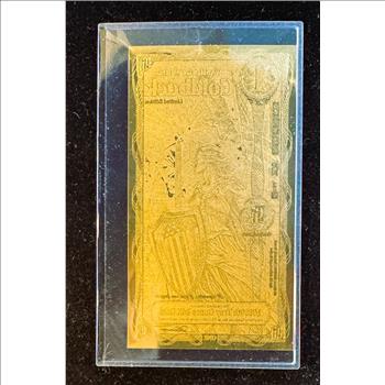 GOLD, WASHINGTON D.C. 1 GOLDBACK (LIMITED EDITION), 1/1000 TROY OZ 24k GOLD FOIL, CAN BE USED AS LEGAL TENDER, HARD TO PHOTO IN PROTECTIVE COVER