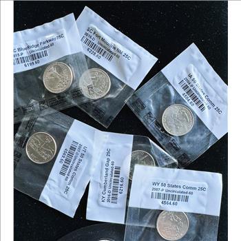 STATE QUARTER COLLECTION (6) UNCIRCULATED COINS IN SEALED LITTLETON PKGS