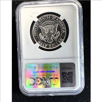 1965 SMS KENNEDY HALF DOLLAR SILVER NGC GRADED MS-65 COIN IN THE SLAB