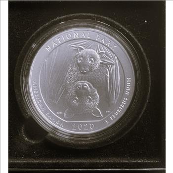 AMERICA THE BEAUTIFUL 5 TROY oz 99.9 UNC SILVER COIN, NAT PARK AMERICAN SAMOA, ORIG US MINT SEALED CAPSULE, PKG, COA, UNBLEMISHED GEM