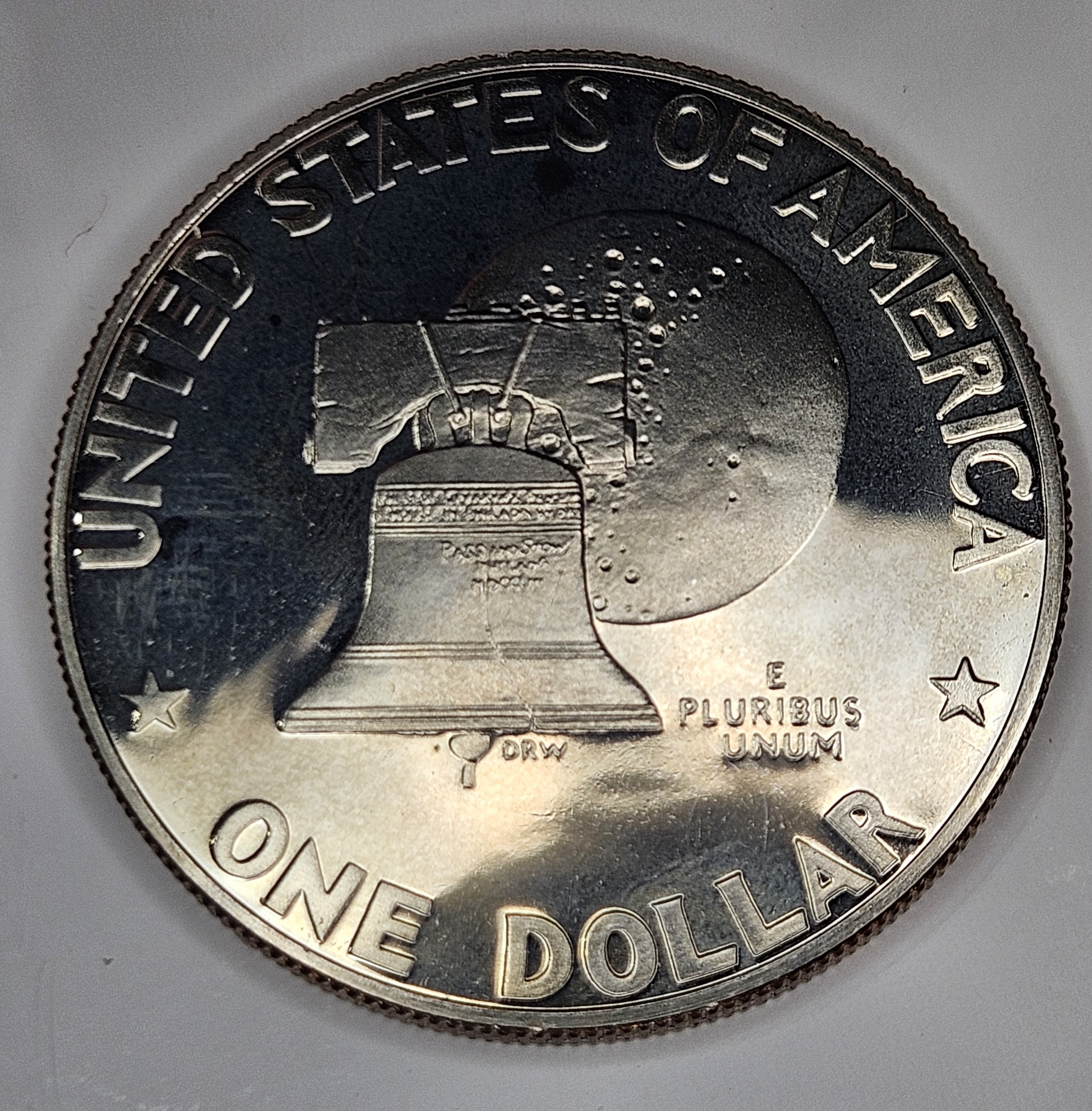 thumbnail image 2 of Eisenhower Proof Silver Dollar Coin Pendant With 24" 925 Sterling Silver Chain – USA Mint 2 of 3