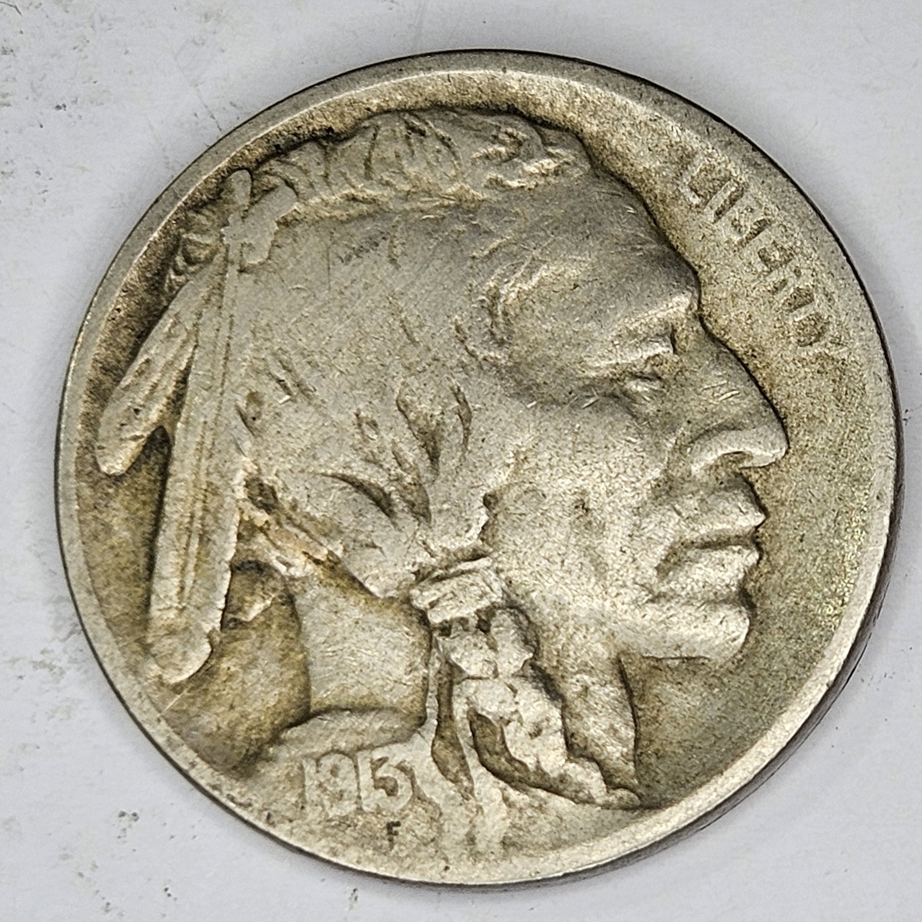 1913 D Type 1 - VG Grade Buffalo Nickel