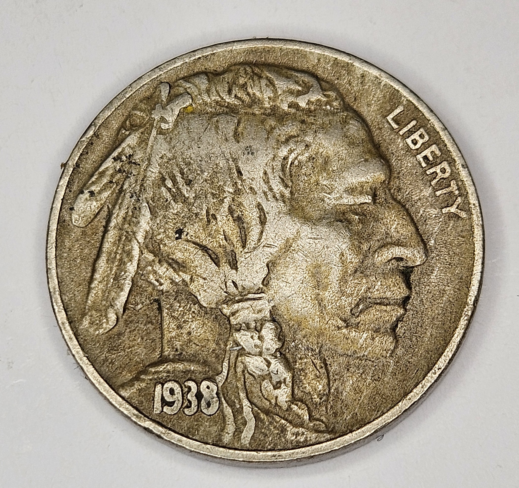 1938 D VF Grade Buffalo Nickel