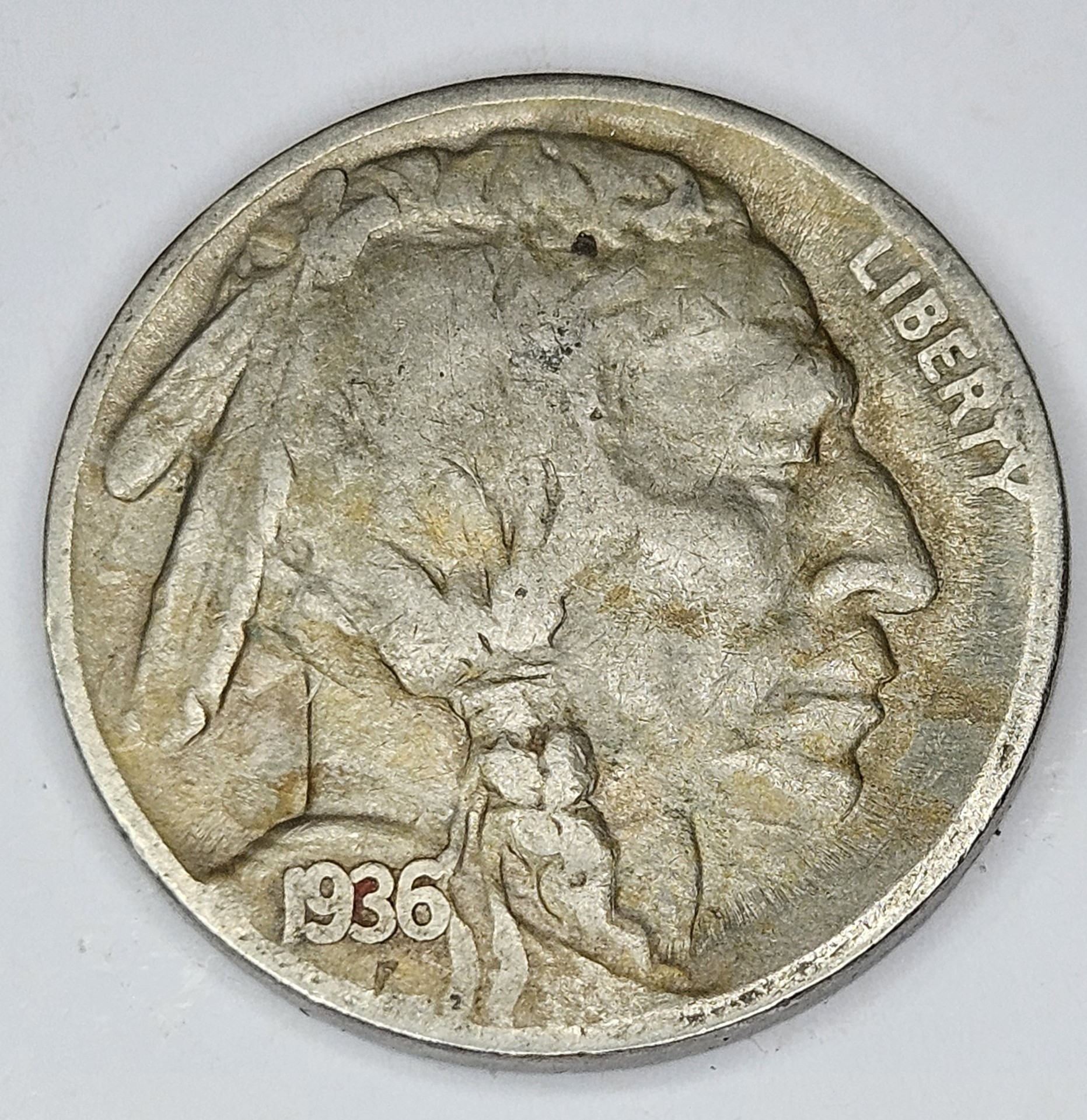 1936 S VF Grade Buffalo Nickel