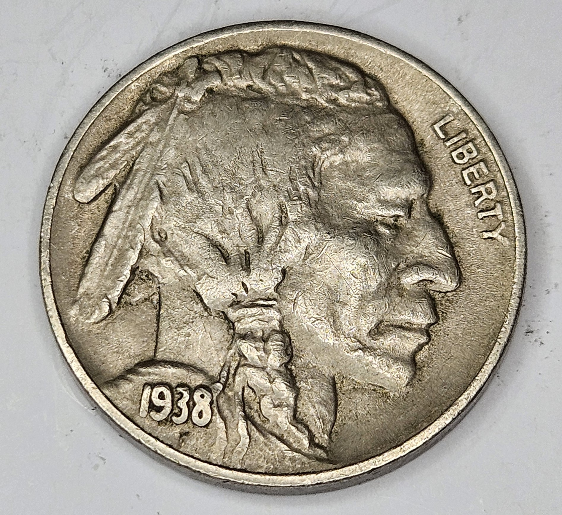1938 D XF Grade Buffalo Nickel
