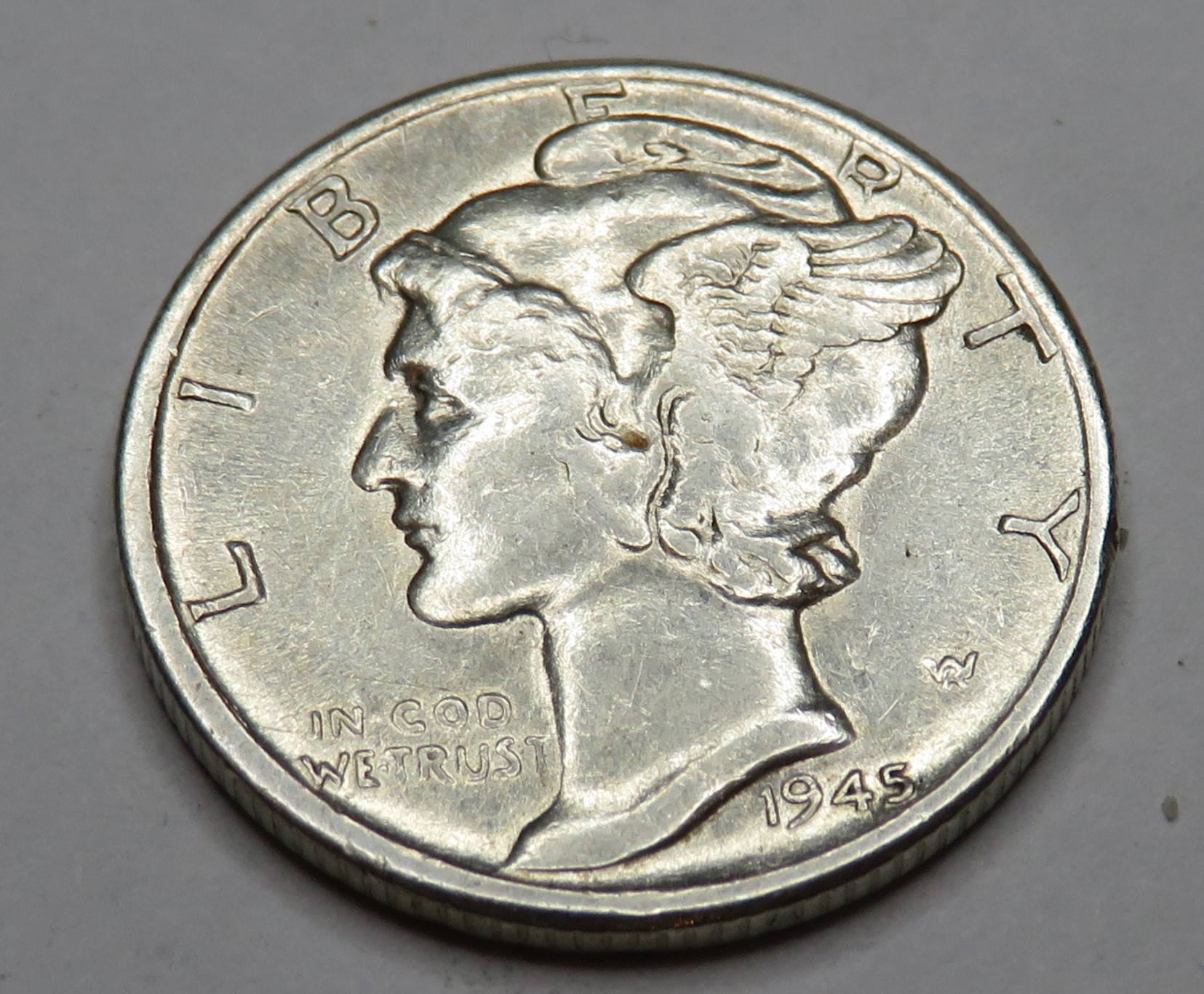 1945 AU Grade Mercury Dime | Property Room